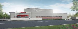 Architectural rendering of hospital